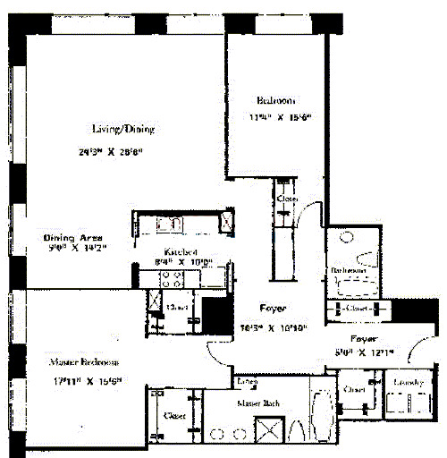 161 E Chicago Floorplan - F Tier